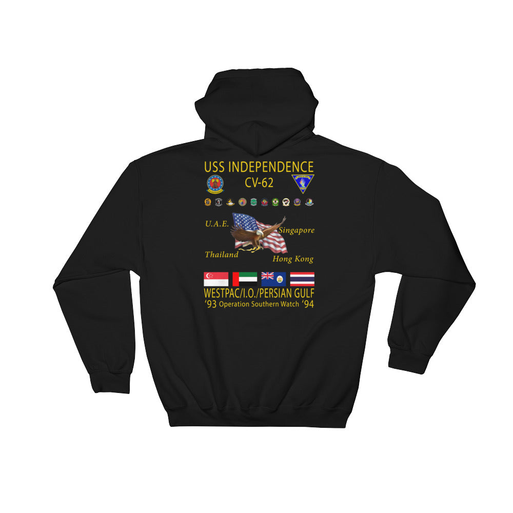 USS Independence (CV-62) 1993-94 Cruise Hoodie