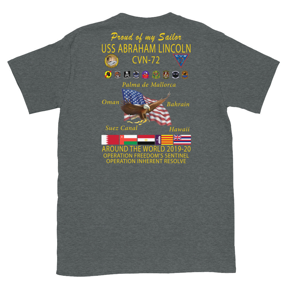 USS Abraham Lincoln (CVN-72) 2019-20 Cruise Shirt - Family