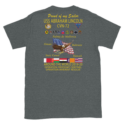 USS Abraham Lincoln (CVN-72) 2019-20 Cruise Shirt - Family