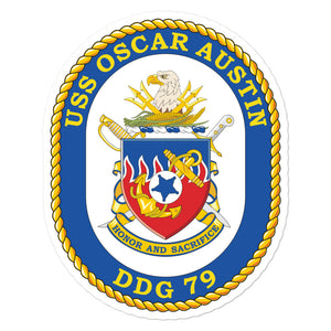 USS Oscar Austin (DDG-79) Ship's Crest Vinyl Sticker