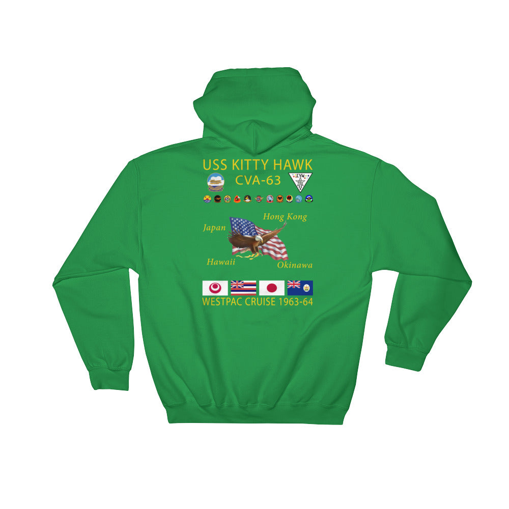 USS Kitty Hawk (CVA-63) 1963-64 Cruise Hoodie