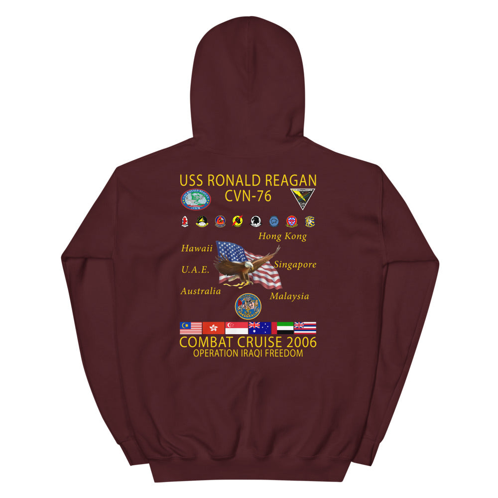 USS Ronald Reagan (CVN-76) 2006 Cruise Hoodie