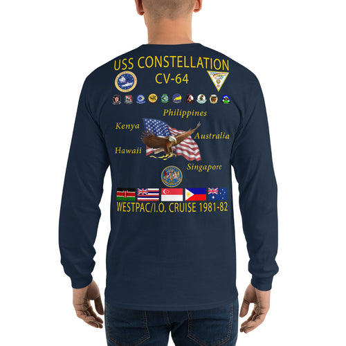 USS Constellation (CV-64) 1981-82 Long Sleeve Cruise Shirt