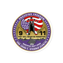 Load image into Gallery viewer, USS John C. Stennis (CVN-74) Operation Enduring Freedom 911 2001-02 Vinyl Sticker