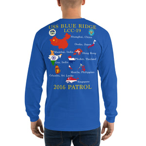 USS Blue Ridge (LCC-19) 2016 Long Sleeve Patrol Shirt - Map