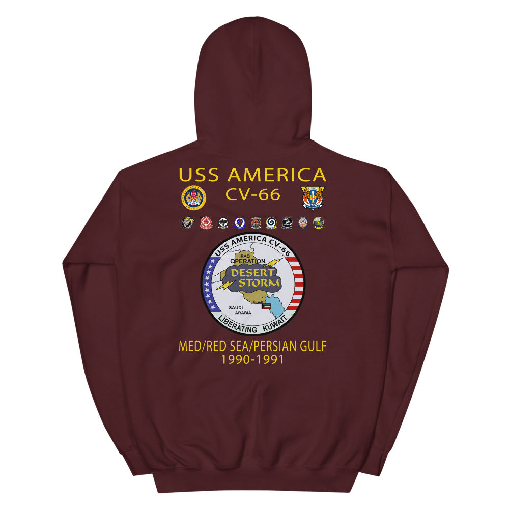 USS America (CV-66) 1990-91 Cruise Hoodie (Ver 2)