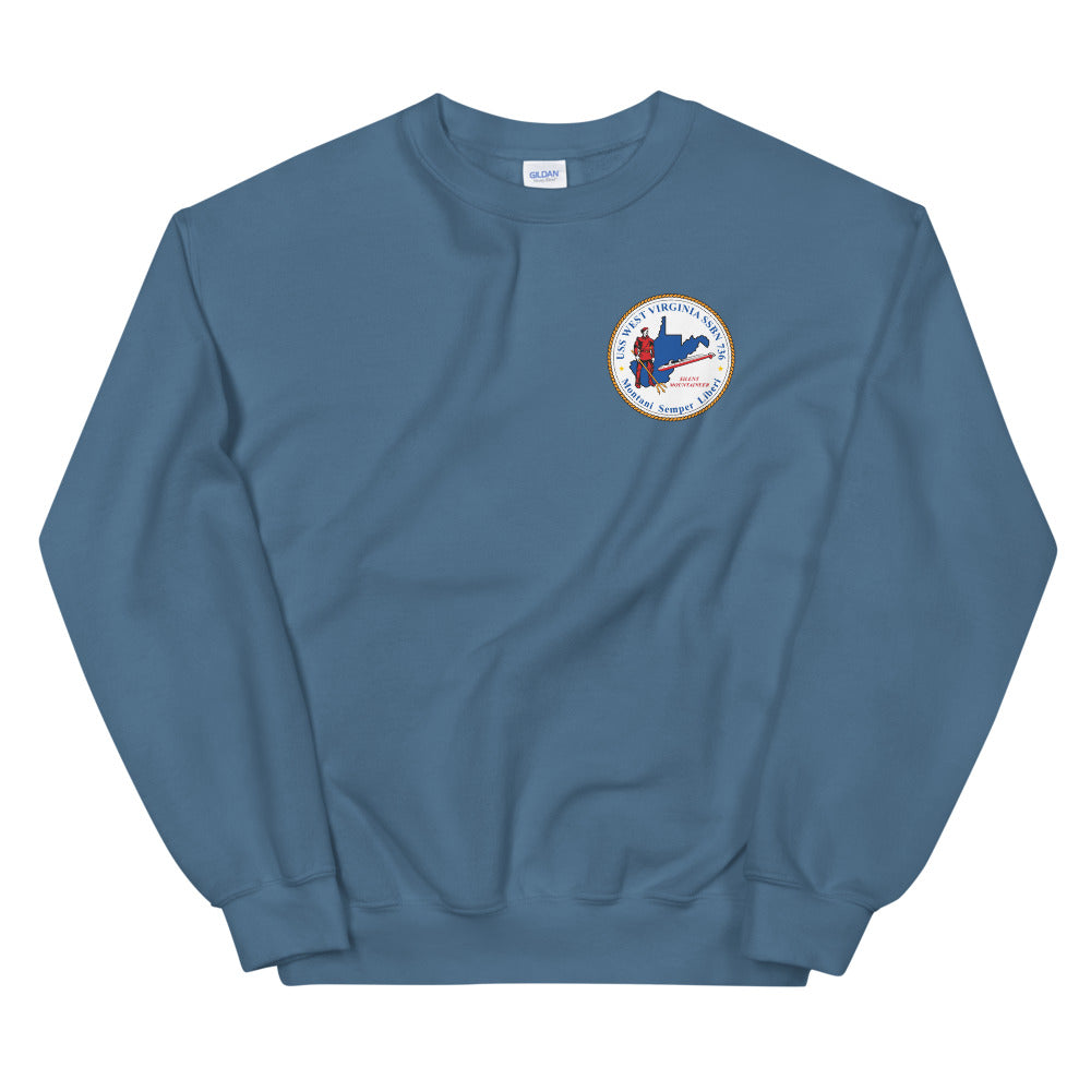 USS West Virginia (SSBN-736) Ship's Crest Sweatshirt
