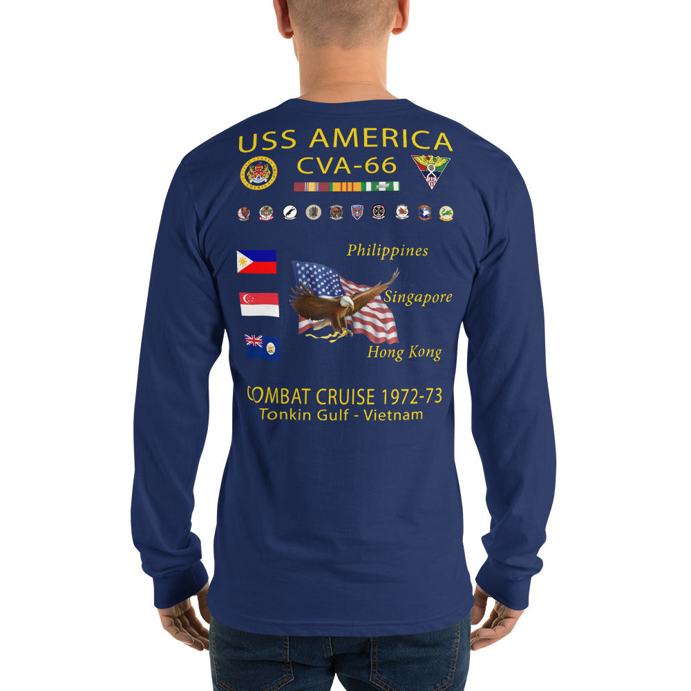 USS America (CVA-66) 1972-73 Long Sleeve Cruise Shirt
