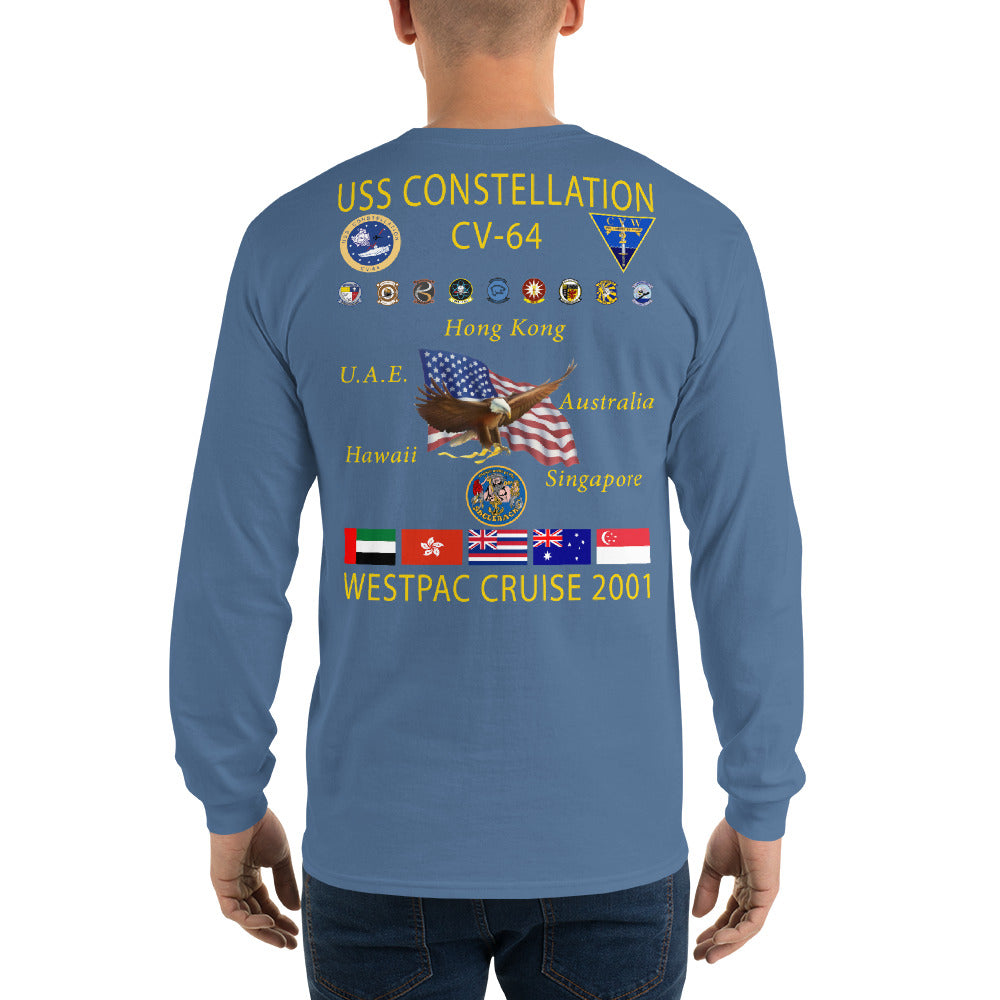 USS Constellation (CV-64) 2001 Long Sleeve Cruise Shirt