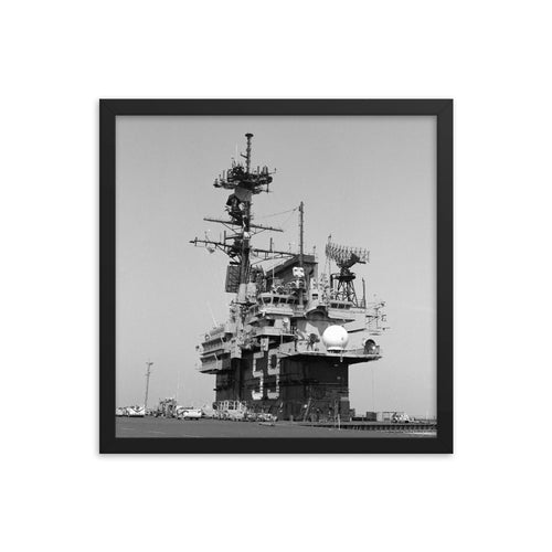 USS Forrestal (CV-59) Framed Island Photo