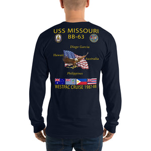 USS Missouri (BB-63) 1987-88 Long Sleeve Cruise Shirt