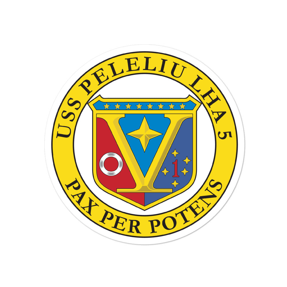 USS Peleliu (LHA-5) Ship's Crest Vinyl Sticker