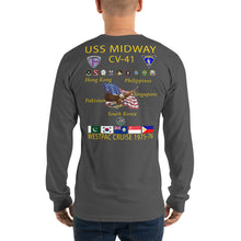 Load image into Gallery viewer, USS Midway (CV-41) 1975-76 Long Sleeve Cruise Shirt