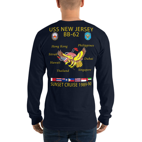 USS New Jersey (BB-62) 1989-90 Long Sleeve Cruise Shirt