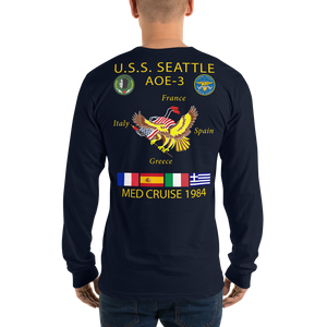 USS Seattle (AOE-3) 1984 Long Sleeve Cruise Shirt