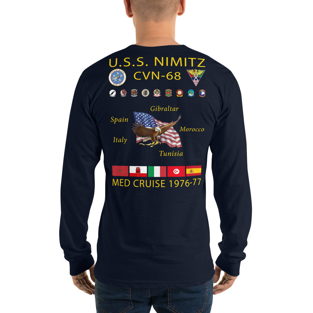 USS Nimitz (CVN-68) 1976-77 Long Sleeve Cruise Shirt