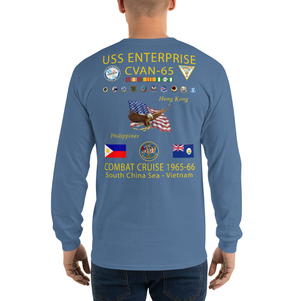 USS Enterprise (CVAN-65) 1965-66 Long Sleeve Cruise Shirt