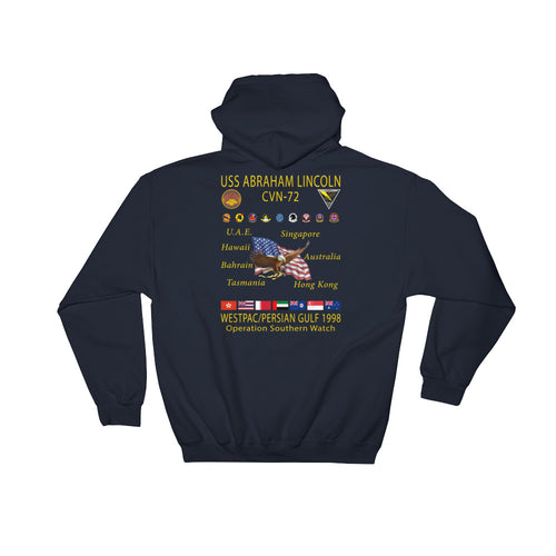 USS Abraham Lincoln (CVN-72) 1998 Cruise Hoodie