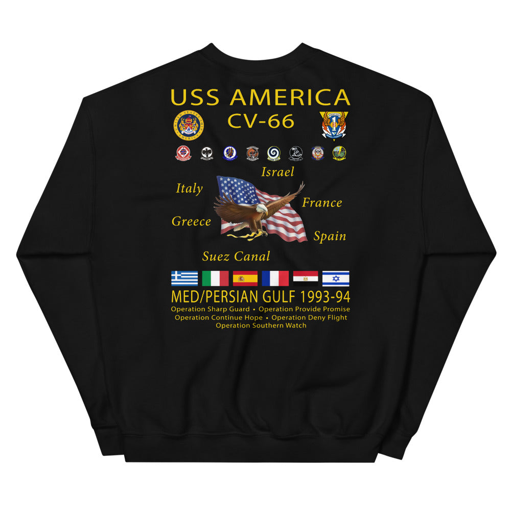 USS America (CV-66) 1993-94 Cruise Sweatshirt