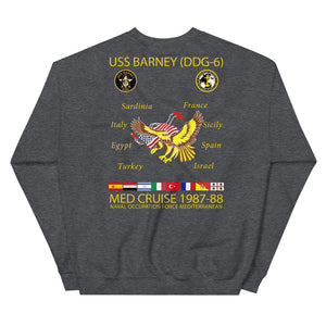 USS Barney (DDG-6) 1987-88 Cruise Sweatshirt