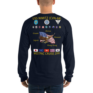 USS Nimitz (CVN-68) 2008 Long Sleeve Cruise Shirt