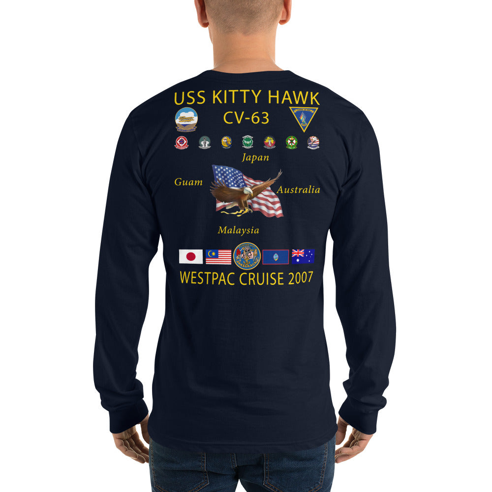 USS Kitty Hawk (CV-63) 2007 Long Sleeve Cruise Shirt