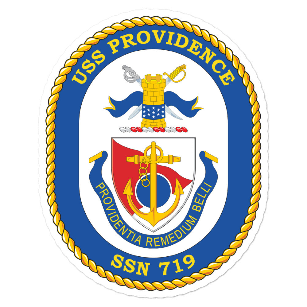 USS Providence (SSN-719) Ship's Crest Vinyl Sticker