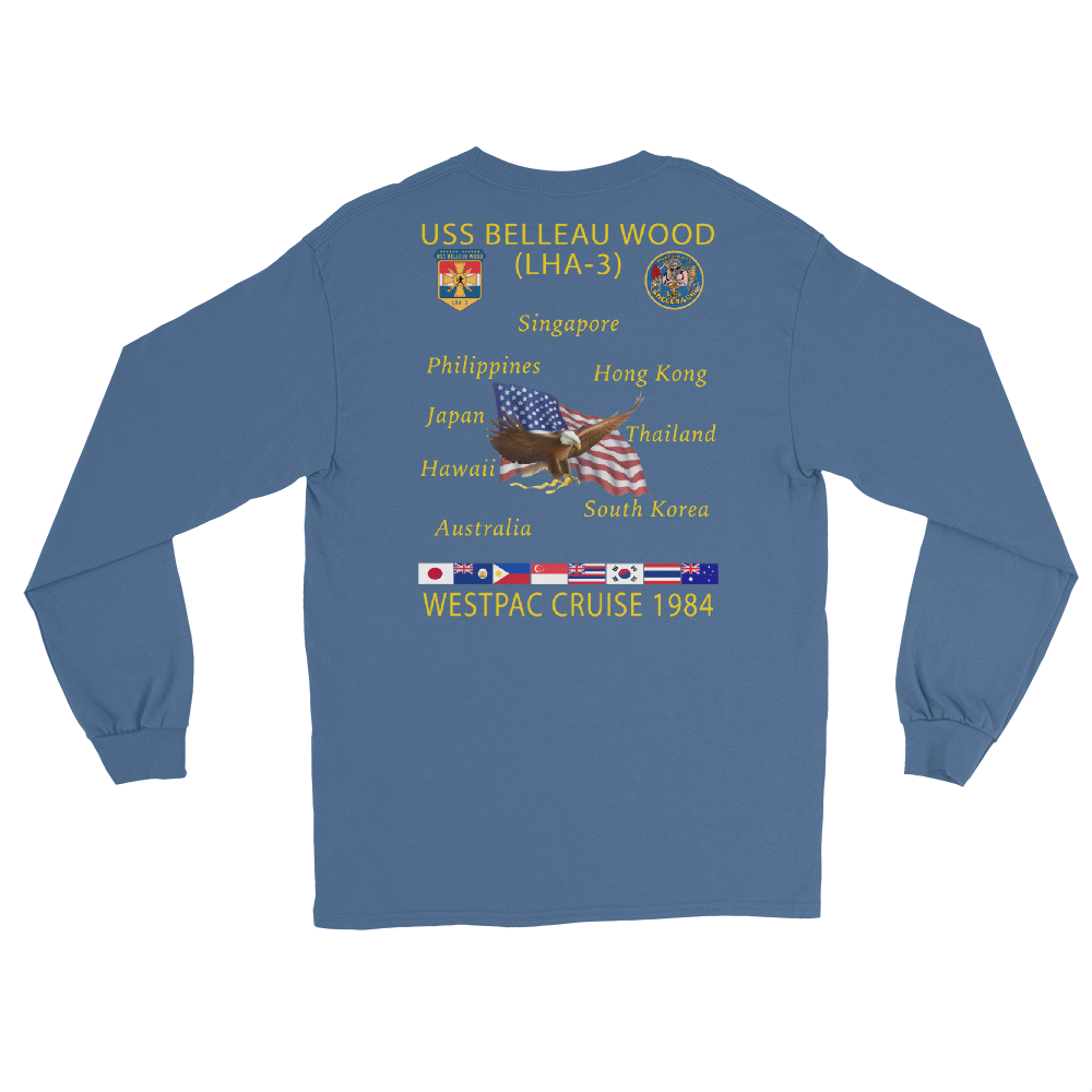 USS Belleau Wood (LHA-3) 1984 Long Sleeve Cruise Shirt