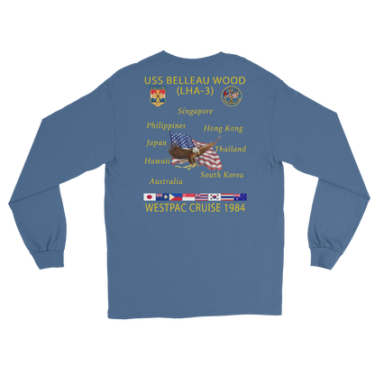 USS Belleau Wood (LHA-3) 1984 Long Sleeve Cruise Shirt