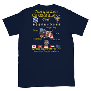 USS Constellation (CV-64) 1997 Cruise Shirt - FAMILY