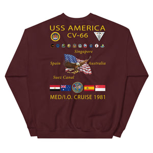 USS America (CV-66) 1981 Cruise Sweatshirt