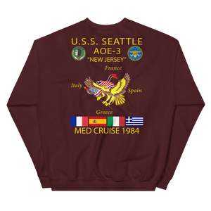 USS Seattle (AOE-3) 1984 Cruise Sweatshirt - CUSTOM