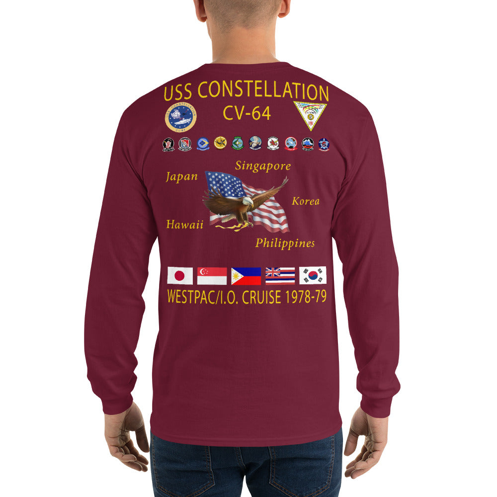 USS Constellation (CV-64) 1978-79 Long Sleeve Cruise Shirt