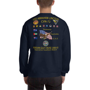 USS Abraham Lincoln (CVN-72) 2000-01 Cruise Sweatshirt