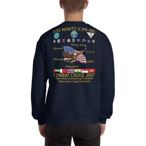 USS Nimitz (CVN-68) 2007 Cruise Sweatshirt