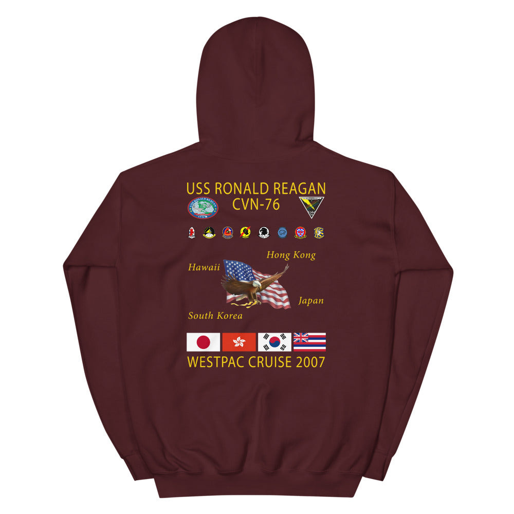 USS Ronald Reagan (CVN-76) 2007 Cruise Hoodie
