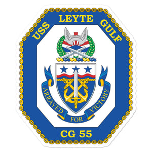 USS Leyte Gulf (CG-55) Ship's Crest Vinyl Sticker