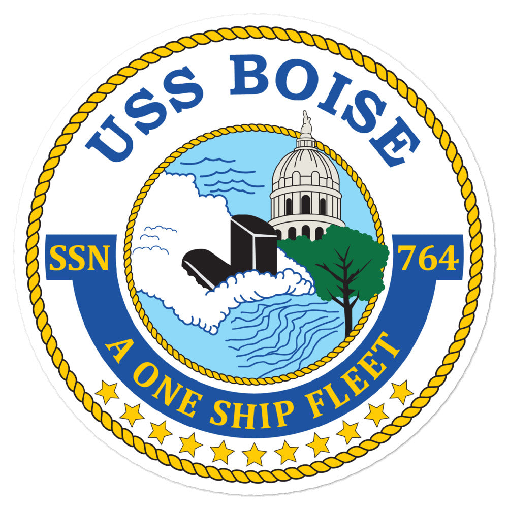 USS Boise (SSN-764) Ship's Crest Vinyl Sticker