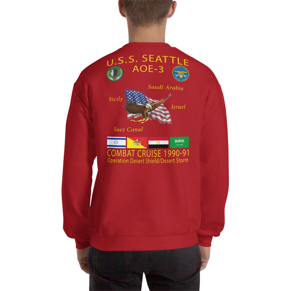 USS Seattle (AOE-3) 1990-91 Cruise Sweatshirt