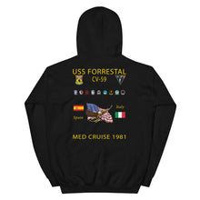 Load image into Gallery viewer, USS Forrestal (CV-59) 1981 Cruise Hoodie