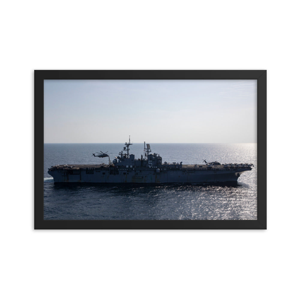 USS Bataan (LHD-5) Framed Ship Photo