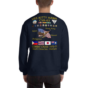 USS Kitty Hawk (CVA-63) 1970-71 Cruise Sweatshirt