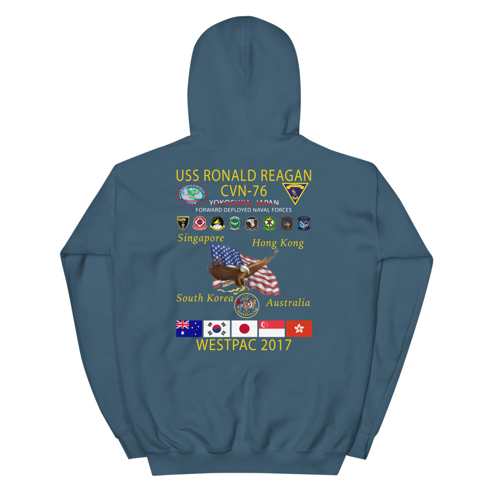 USS Ronald Reagan (CVN-76) 2017 Cruise Hoodie
