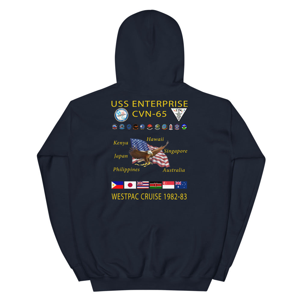 USS Enterprise (CVN-65) 1982-83 Cruise Hoodie