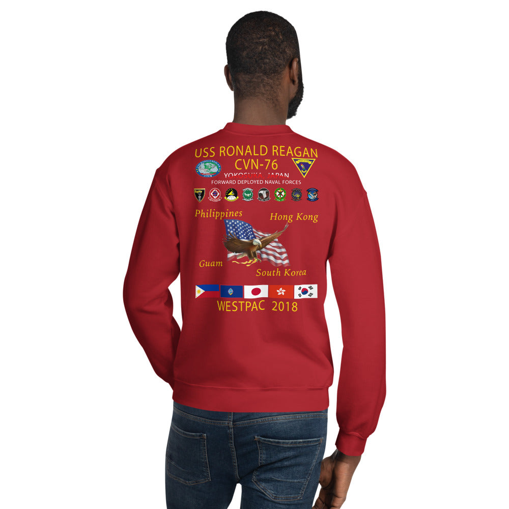 USS Ronald Reagan (CVN-76) 2018 Cruise Sweatshirt