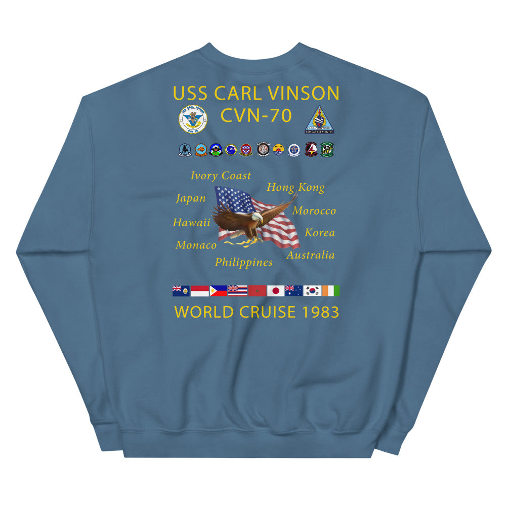 USS Carl Vinson (CVN-70) 1983 Cruise Sweatshirt