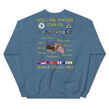 Load image into Gallery viewer, USS Carl Vinson (CVN-70) 1983 Cruise Sweatshirt