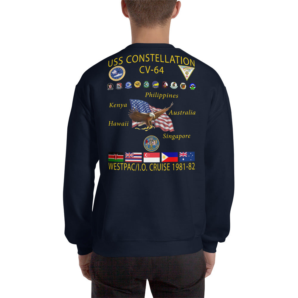USS Constellation (CV-64) 1981-82 Cruise Sweatshirt