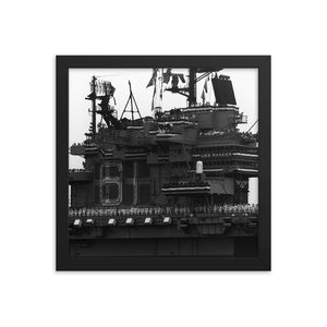 USS Ranger (CV-61) Framed Ship's Island Photo