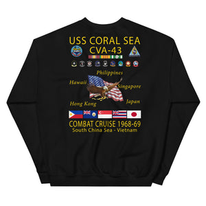 USS Coral Sea (CVA-43) 1968-69 Cruise Sweatshirt